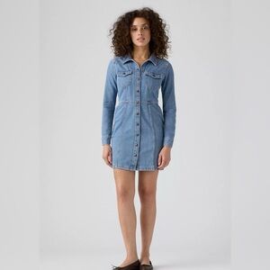 🆕 NWT! Levi’s Flynn Western Denim Button-Up Dress